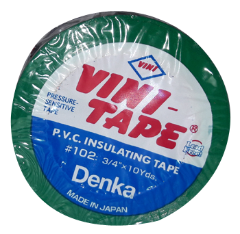 ИЗОЛЕНТА VINI-TAPE японская ПВХ DENKA оригинал зеленая, фото 2