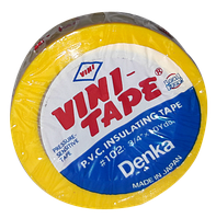 ИЗОЛЕНТА VINI-TAPE японская ПВХ DENKA желтая оригинал