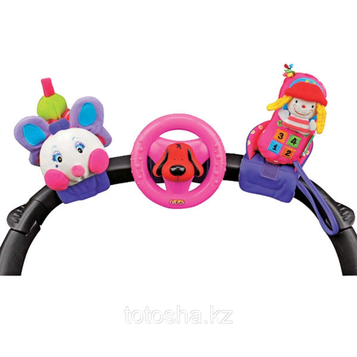K'S Kids Набор развивающих игрушек для коляски: гусеничка, руль,телефон