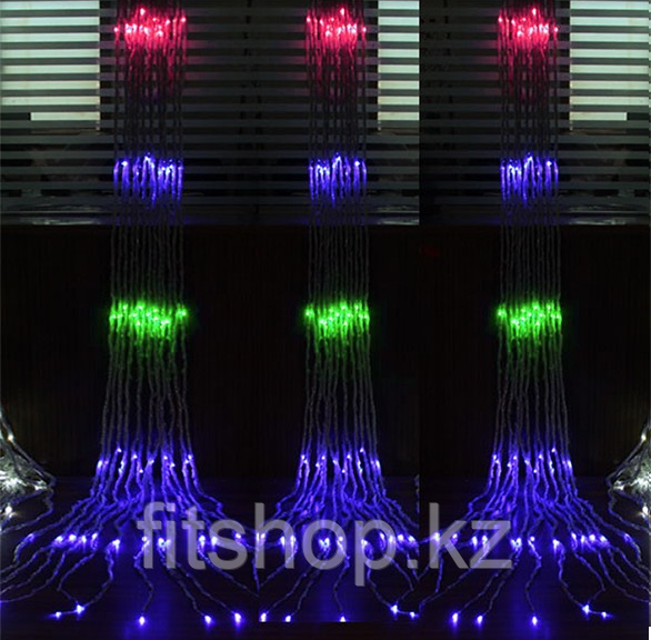 Светодиодный занавес Водопад  3×3 цветной