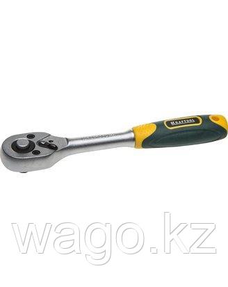 ТРЕЩОТКА ДЛЯ ТОРЦОВЫХ ГОЛОВОК KRAFTOOL 27791-1/4_Z02, EXPERT, СR-V СТАЛЬ, 72 ЗУБЦА, 1/4, фото 2