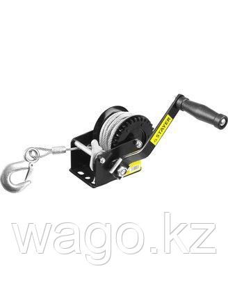 ЛЕБЕДКА РУЧНАЯ БАРАБАННАЯ STAYER 43112-0.5, MASTER, ТЯГОВАЯ, ТРОСОВАЯ, 0,45 ТОННЫ, фото 2