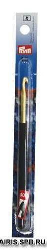 195177 Крючок для вязания с цветной ручкой, алюминий, 4,5 мм*14 см, Prym