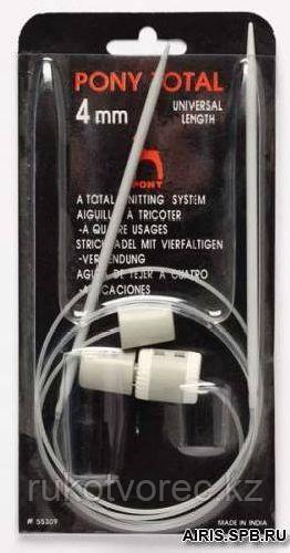 55309 (55609) Спицы круговые со счетчиком алюминий 4,0мм PONY, фото 1