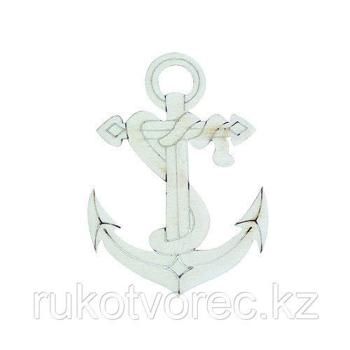 L-382 Деревянная заготовка 'Якорь', 7*5 см, 'Астра', фото 1
