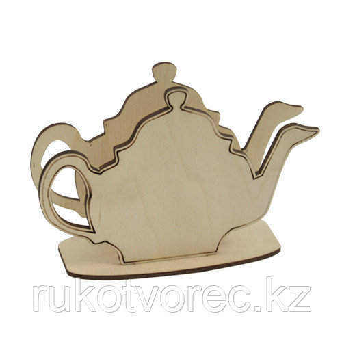L-308 Деревянная заготовка салфетница 'Чайник', 15*10,5 см, 'Астра', фото 1