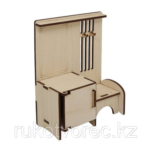 L-721 Деревянная заготовка кукольная мебель 'Прихожая' 10*13*5,5 см Астра, фото 1