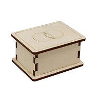 L-772 Деревянная заготовка шкатулочка 'Обручальные кольца' 6,5*4,5*3,5 см Астра