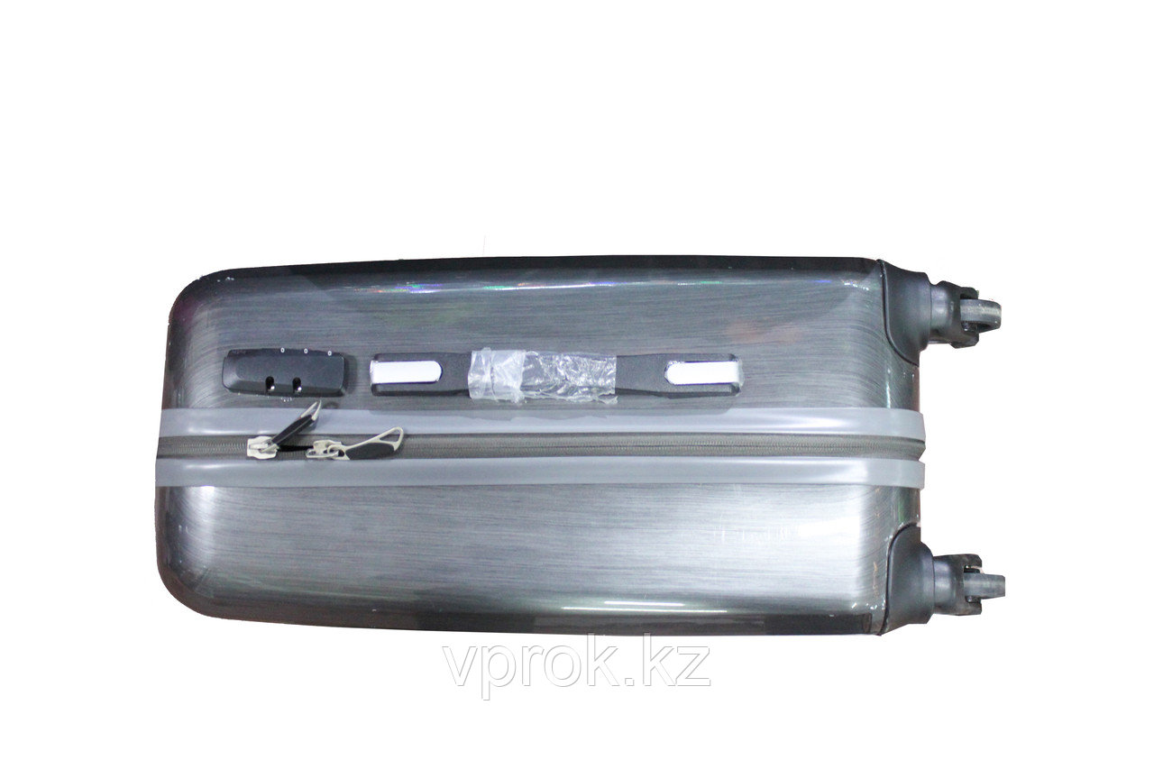 Пластиковый чемодан на 4 колесах, L, серебро - фото 2 - id-p46583053