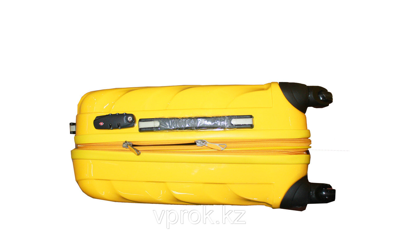 Пластиковый чемодан на 4 колесах, L, желтый - фото 2 - id-p46583140