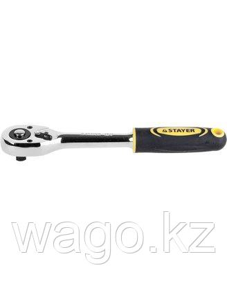 ТРЕЩОТКА ДЛЯ ТОРЦОВЫХ ГОЛОВОК STAYER 27786-3/8, PROFI, СR-V СТАЛЬ, 45 ЗУБЦОВ, 1/2, фото 2