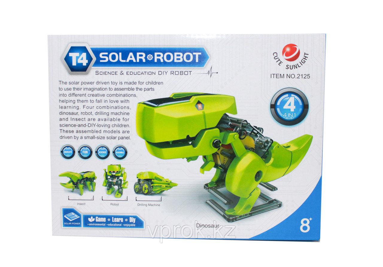 Конструктор Solar Robot T4 ( солевой динозавр ) - фото 2 - id-p46588773