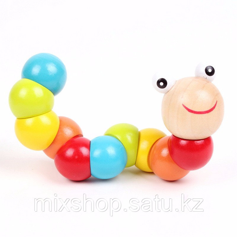 Деревянная игрушка "Гусеница"