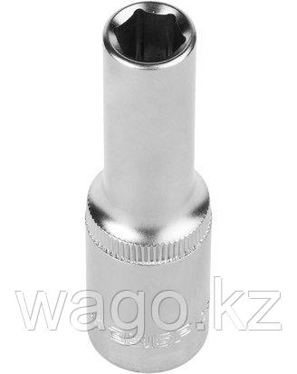 ГОЛОВКА ТОРЦОВАЯ ЗУБР 27726-10, МАСТЕР, (1/2), УДЛИНЕННАЯ, CR-V, FLANK, ХРОМАТИРОВАННОЕ ПОКРЫТИЕ, 10 ММ, фото 2
