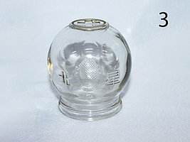 Банка медицинская на спину, стеклянная № 3, 60x75 мм