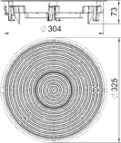Лючок GRAF9-2 U (напольный люк, серебристый, серый) GRAF9-2 U 7011, фото 2