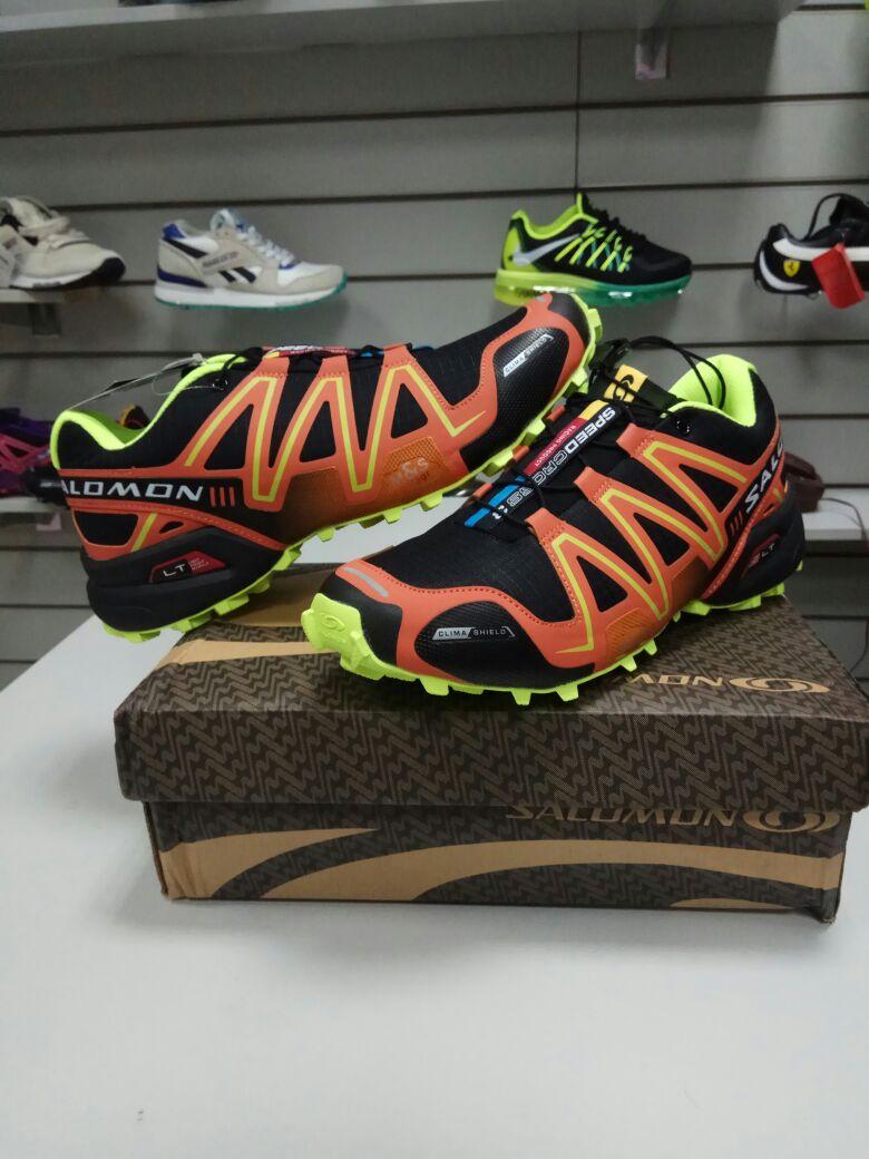 Кроссовки Salomon SpeedCross III (3) черно-оранжевые