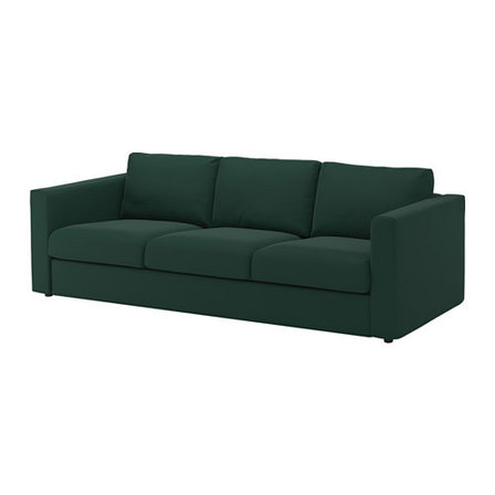 Диван 3-местный ВИМЛЕ Гуннаред темно-зеленый ИКЕА, IKEA , фото 2