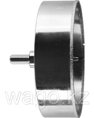 БУРОВАЯ КОРОНКА АЛМАЗНАЯ ЗУБР 29850-120, ЭКСПЕРТ, В СБОРЕ, С ЦЕНТРИРУЮЩИМ СВЕРЛОМ И ИМБУСОВЫМ КЛЮЧОМ, ЗЕРНО P6, фото 2