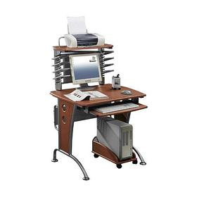 Компьютерный стол, Deluxe, DLFT-339S Stellare, МДФ, 85*129*68 см, Ореховый, Полки для клавиатуры и с