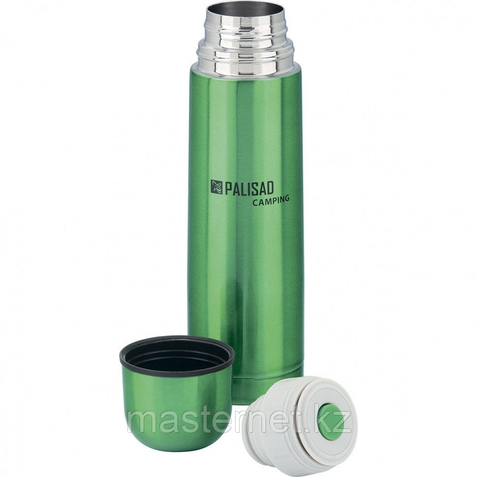 Термос 0,5 литра, классический с клапаном, зеленый цвет PALISAD Camping, 69537 - фото 1 - id-p23685404