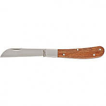 Нож садовый для прививки и обрезки, 173 мм, складной, прямое лезвие, деревянная рукоятка, PALISAD, 79003