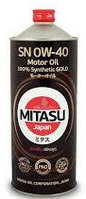 Моторное масло Mitasu gold SN 0w40 1 литр 