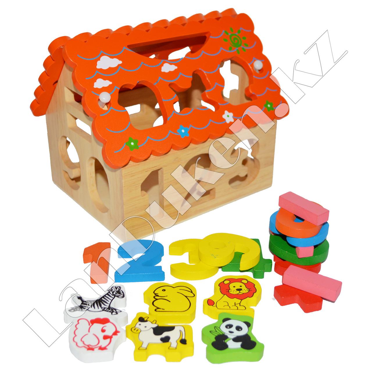 Детская развивающая деревянная игрушка (сортер) Домик маленький - фото 2 - id-p46615604
