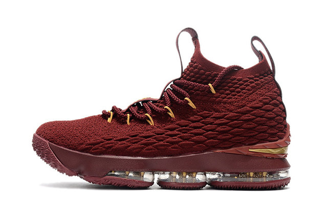 Баскетбольные кроссовки Nike Lebron 15 (XV) from LeBron James бордовые, фото 2