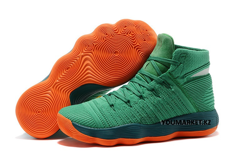 Баскетбольные кроссовки Nike Lunar Hyperdunk 2017 flyknit зеленые
