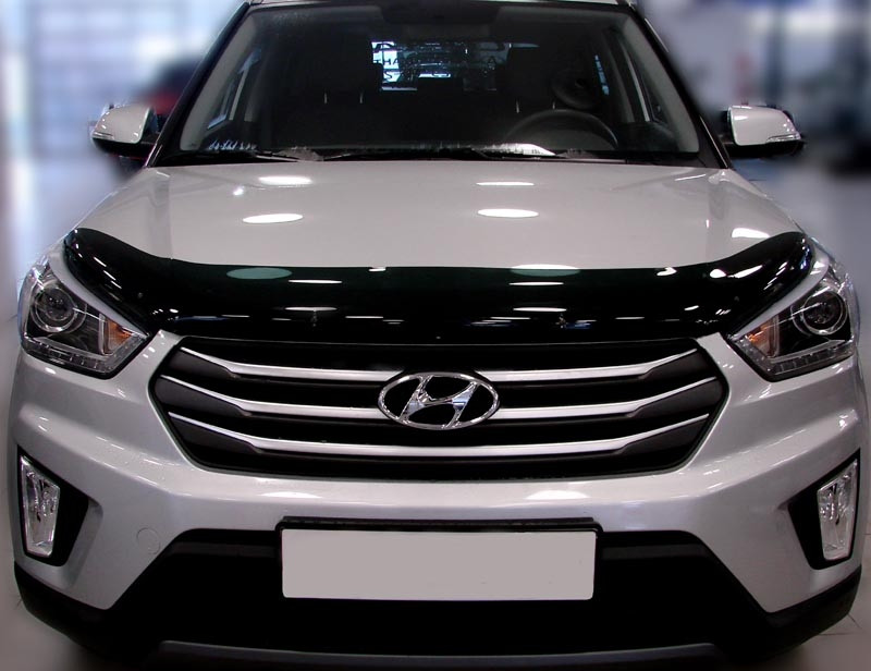 Мухобойка (дефлектор капота) Hyundai Creta 2015+