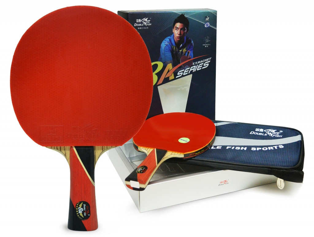 Ракетка для настольного тенниса DOUBLE FISH - 8А-С с чехлом (ITTF)