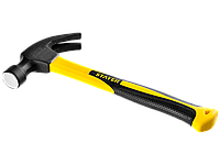 Молоток-гвоздодер STAYER "PROFESSIONAL" ProStrike укороченный с фиберглассовой рукояткой, 225г