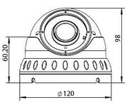 Купольная варифокальная  IP камера 4.0 mpx, объектив 2.8-12mm, IR 30m, Н264/H.265, фото 4