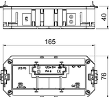Монтажная коробка UT3 для установки 3xModul45 в лючок, с накладкой (полиамид, черный) UT3 45 3, фото 2