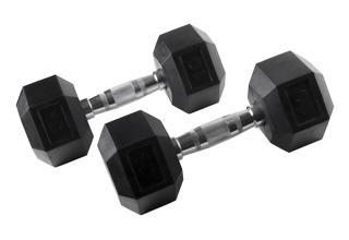 Гантель ПРО гексагон обрезиненная неразборная 1+1кг