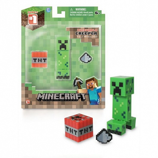 Minecraft 16503 Фигурка Creeper Крипер с аксесс. 8см