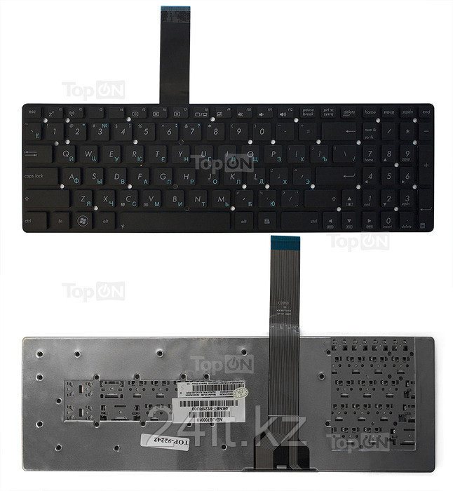 Клавиатура для ноутбука Asus K55, RU, рамка, черная