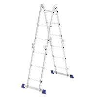 Лестница шарнирная алюминиевая, 4х3// Сибртех Россия