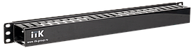 ITK 19" пластиковый каб. органайзер с крышкой, 1U, чер
