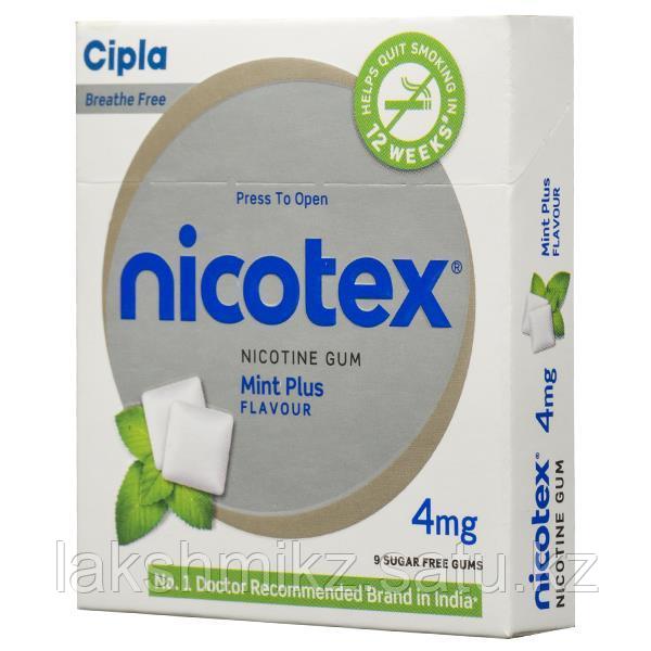 Никотиновая жвачка Никотекс 4 мг (Nicotex), 9 шт.
