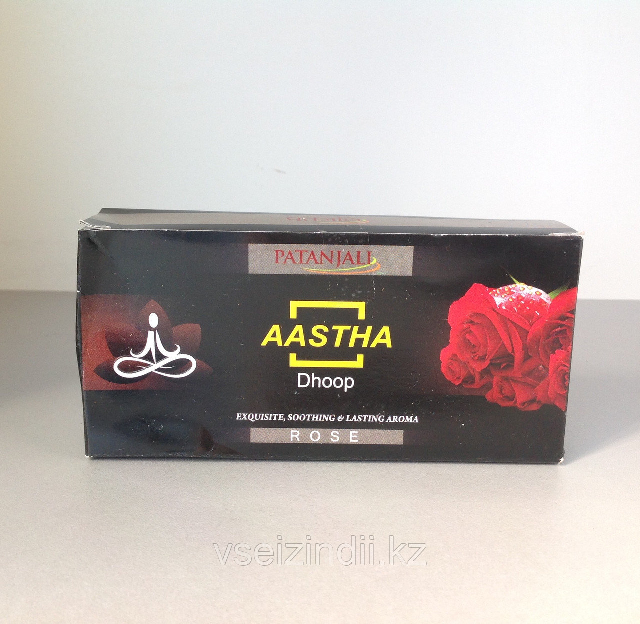 Безосновные благовония Патанджали Aastha, Роза, 10 шт