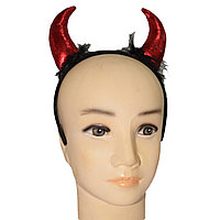 Рожки дьявола красные с черным пухом