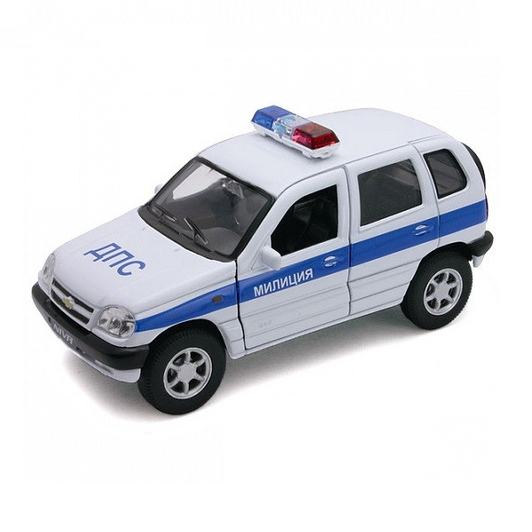 Welly 42379PB Велли Модель машины 1:34-39 Chevrolet Niva МИЛИЦИЯ ДПС