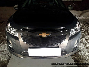 Защита радиатора Chevrolet Cruze 2013- black верх