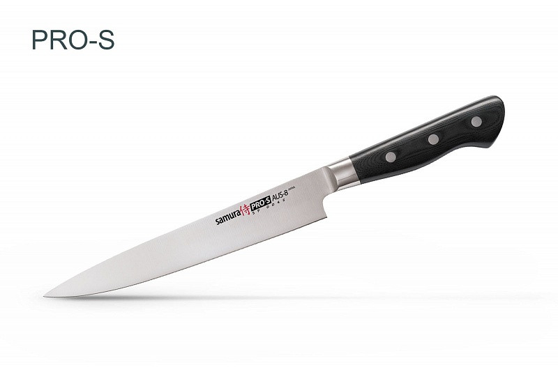 Нож кухонный "Samura Pro-S" для нарезки 200 мм, G-10