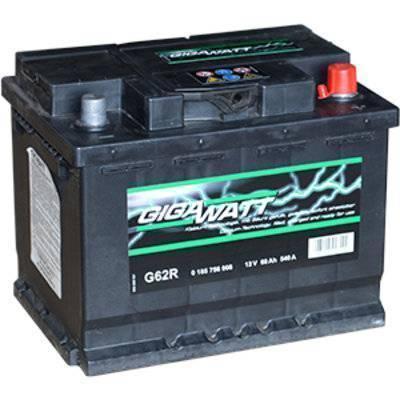 Аккумулятор Gigawatt 60 A/h - фото 1 - id-p46674358