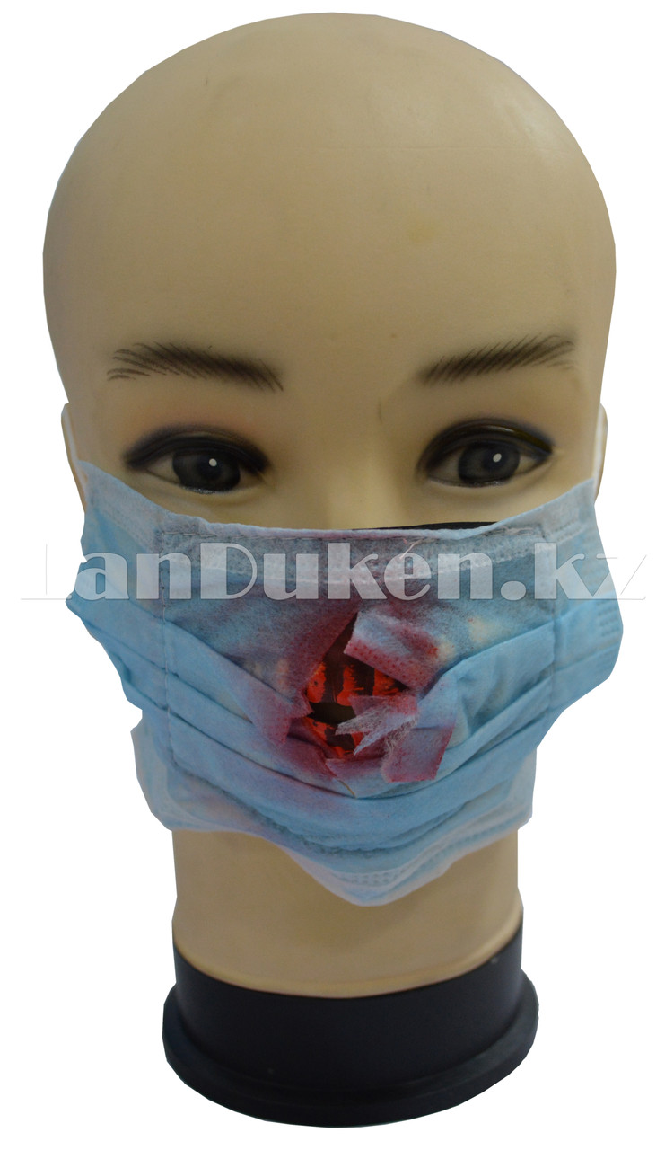 Маска повязка кровавая с зубами "ЗОМБИ" 