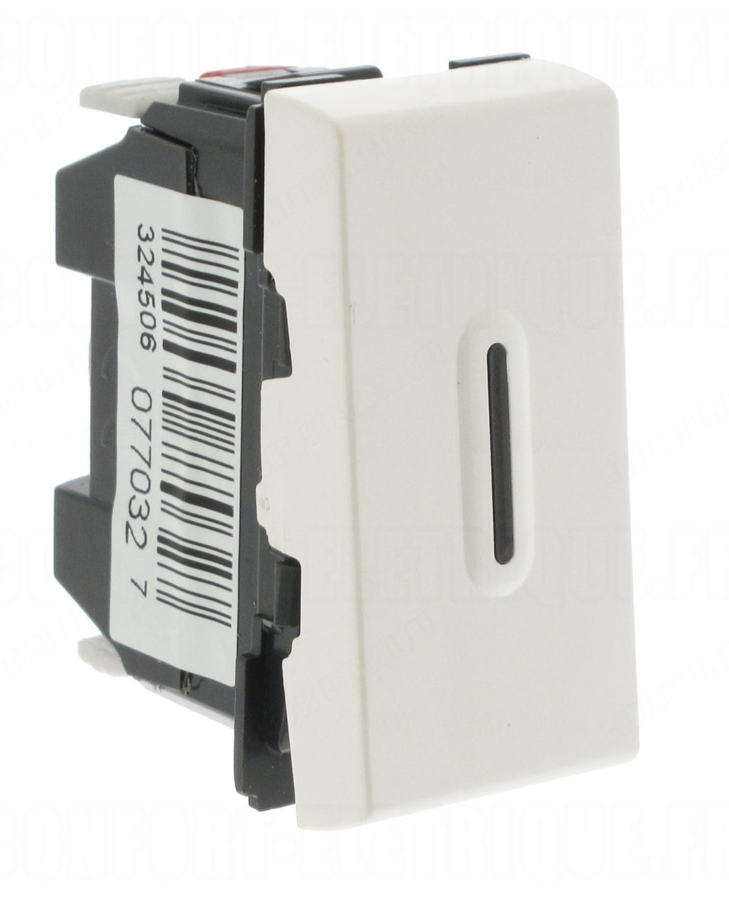 77032 - Кнопочный выключатель перекидной 6a со светодиодной подсветкой (1 Модуль)
