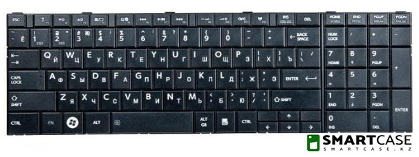 Клавиатура для ноутбука Toshiba Satellite C850 (черная, RU) - фото 2 - id-p46858170